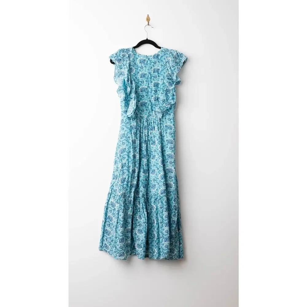 RHODE Blue Floral Tasha Dress Size 4